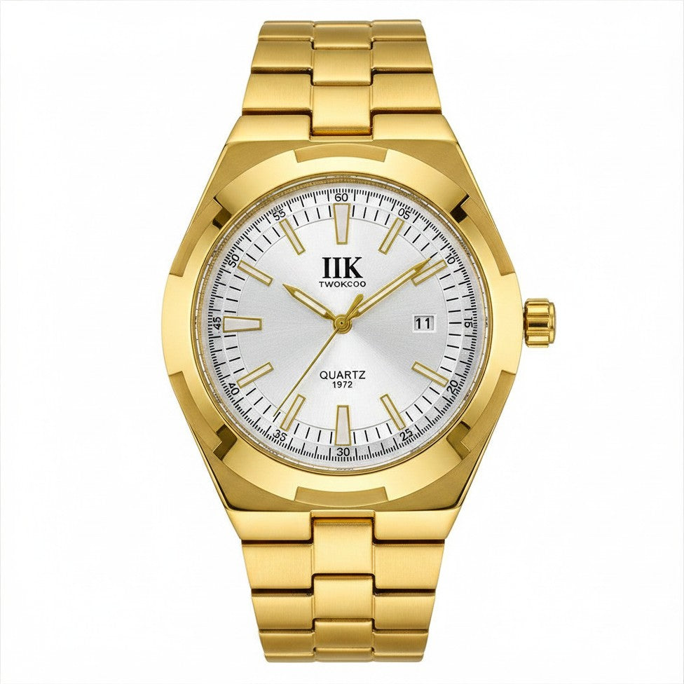 Classic Gold Round Analog Watch