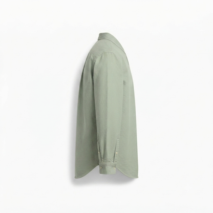 Men's Premium Casual Linen Long-Sleeve Shirt - Sage Green