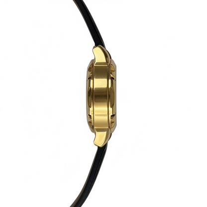 Luxury Gold Triangular Skeleton Watch for Men - Bold Designer Wrist Watch