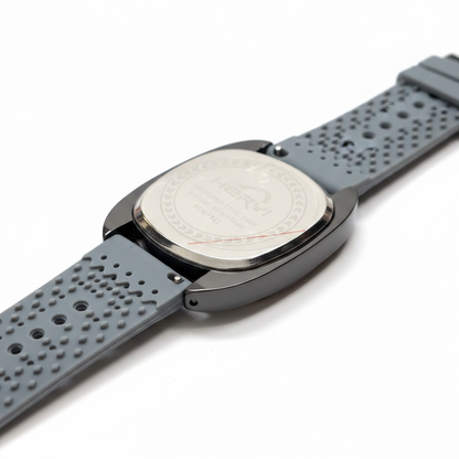 For Men’s Black Premium Silicone Strap Analog Watch with Date Display | Stylish Luxury Wrist Watch