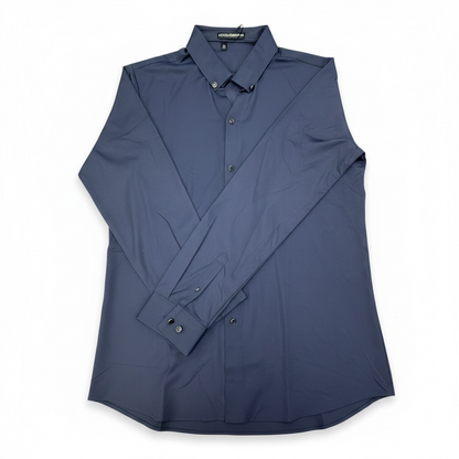 Men’s Navy Blue Premium Stretchable Lycra Shirt – Easy Iron & Wrinkle Resistant