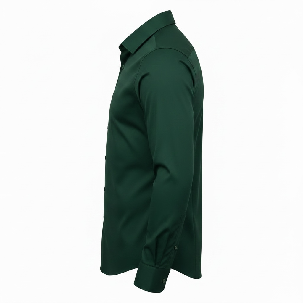 Men’s Green Premium Stretchable Lycra Shirt – Easy Iron & Wrinkle Resistant
