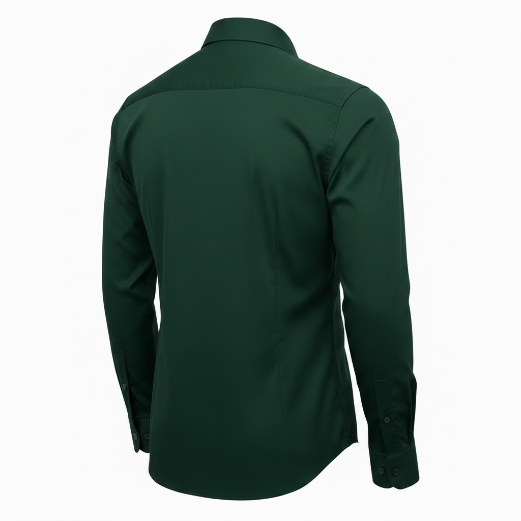 Men’s Green Premium Stretchable Lycra Shirt – Easy Iron & Wrinkle Resistant
