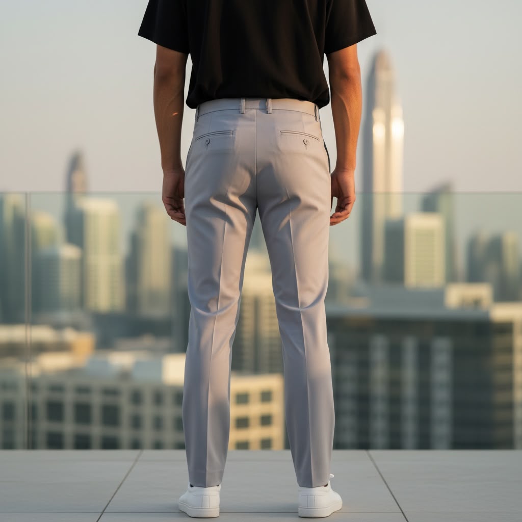 Light grey formal pant for man Tailored-Fit Stretch Dress Pants