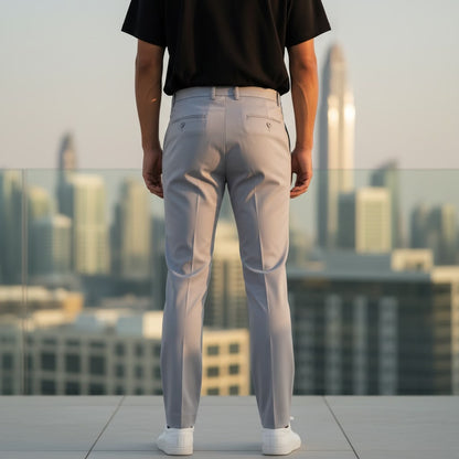 Light grey formal pant for man Tailored-Fit Stretch Dress Pants