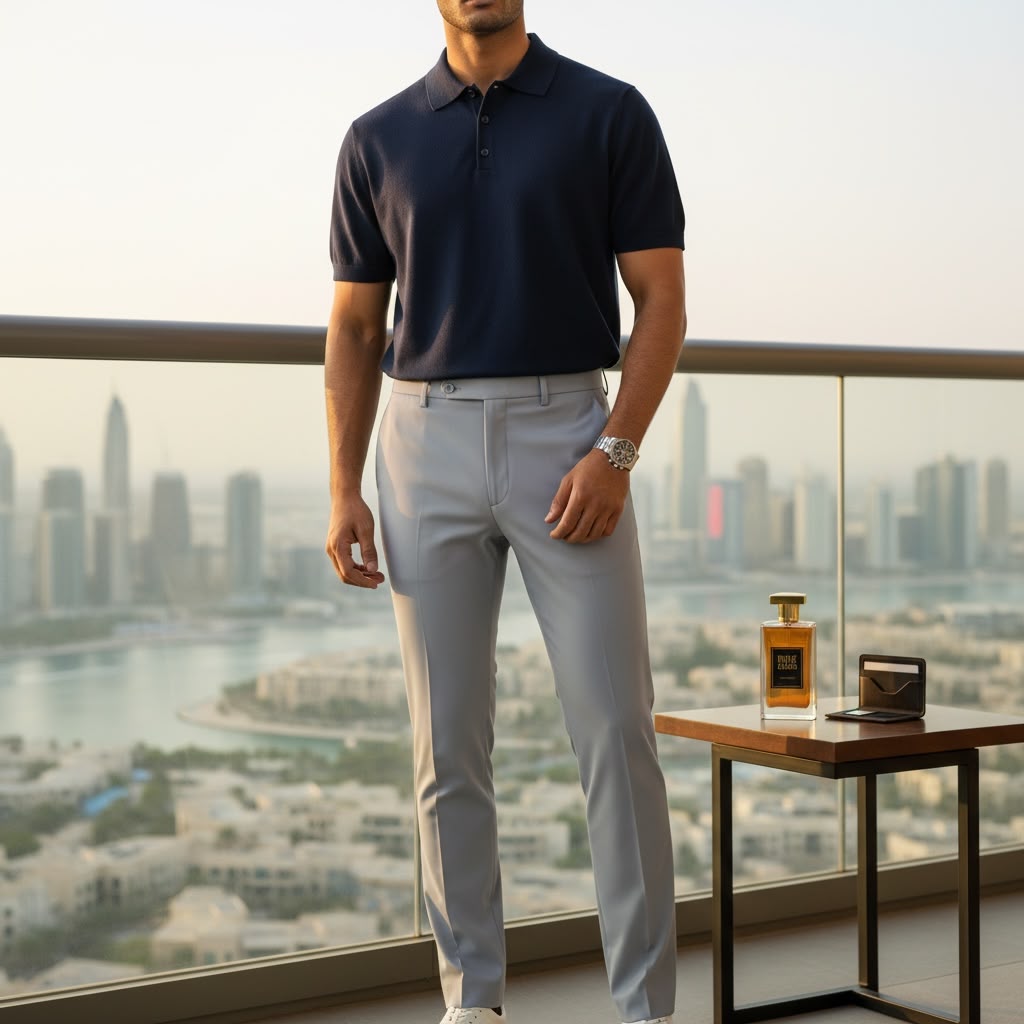 Light grey formal pant for man Tailored-Fit Stretch Dress Pants