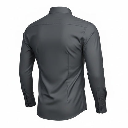 formal shirts Men's Premium Tailored-Fit Poplin Formal Shirt -black