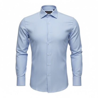 Men's Slim-Fit Non-Iron Stretch Formal Shirt - Light Blue