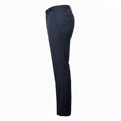 Formal pant Features a sharp vertical fold down each leg black pant