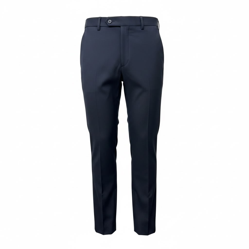 Formal pant Features a sharp vertical fold down each leg black pant