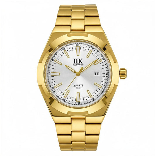 Classic Gold Round Analog Watch